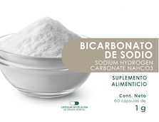 BICARBONATO DE SODIO 60 Cápsulas de 1g c/u bolsa ziplock