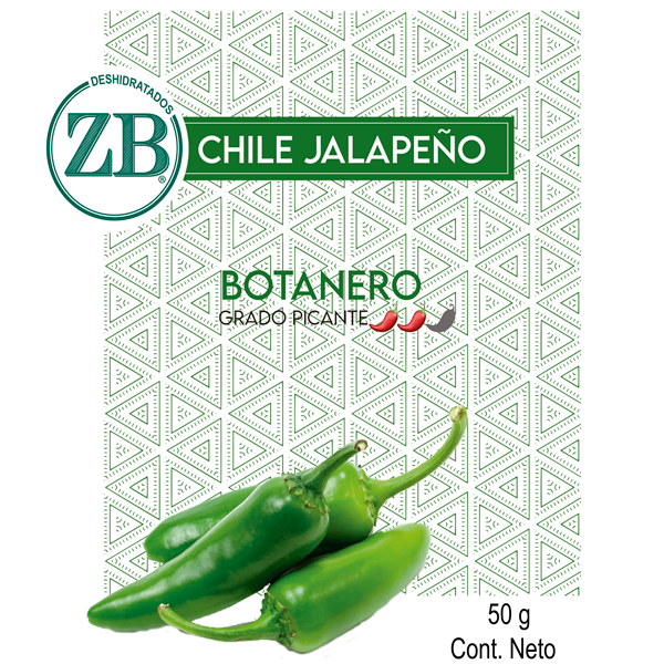 Chile JALAPEÑO Botanero,  bote con 50g